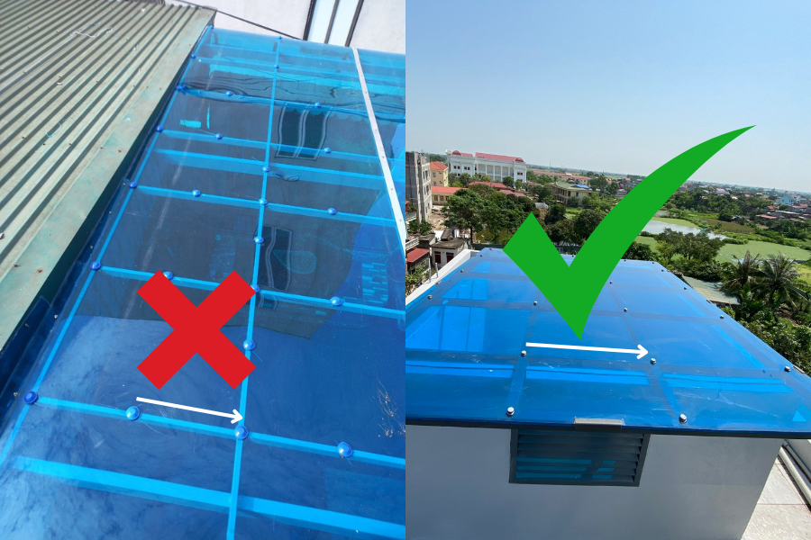 Khoảng cách giữa các chân vít